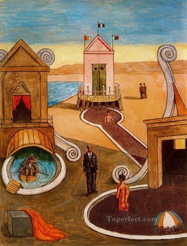  Chirico Pintura al %C3%B3leo - el baño misterioso Giorgio de Chirico Surrealismo metafísico